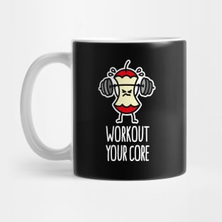 Workout your core powerlifting apple core deadlift Mug